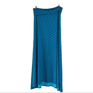 LuLaroe Foldover Yoga Style Green & Pink Maxi Skirt Size Small